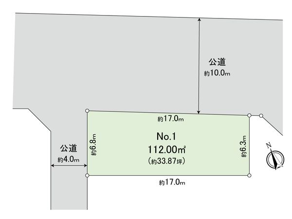 府中市白糸台3丁目 土地 1区画 区画図