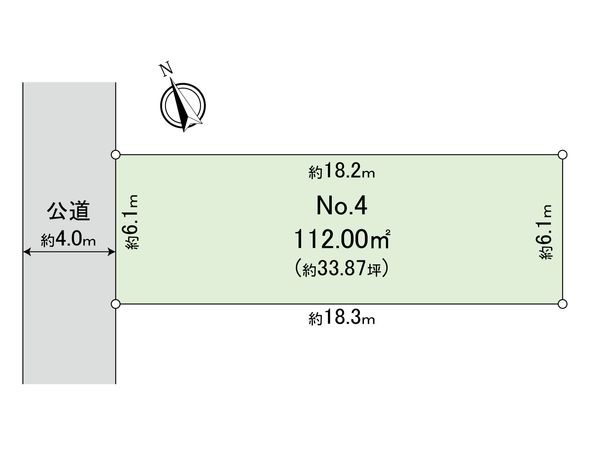府中市白糸台3丁目 土地 4区画 区画図