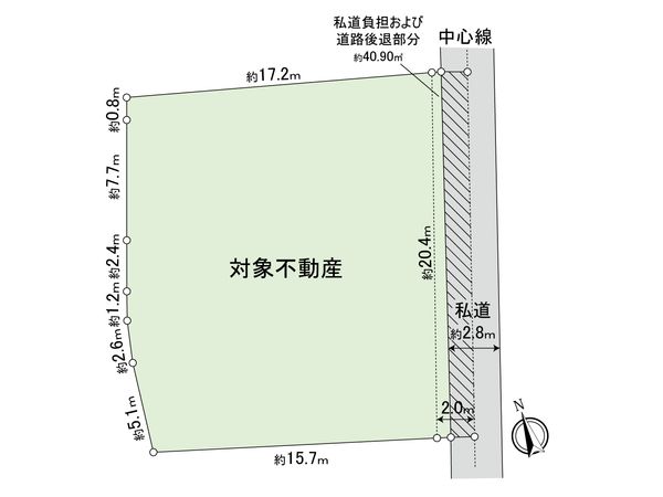 稲城市東長沼 土地 区画図