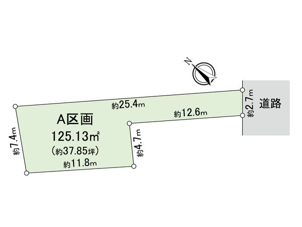 府中市四谷3丁目 土地 A区画 区画図