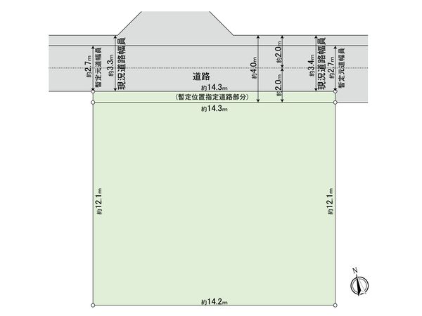 府中市新町1丁目 土地 区画図