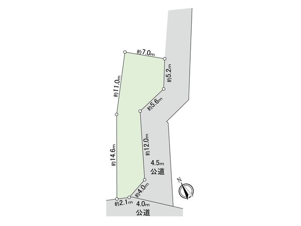 府中市白糸台4丁目 土地 区画図