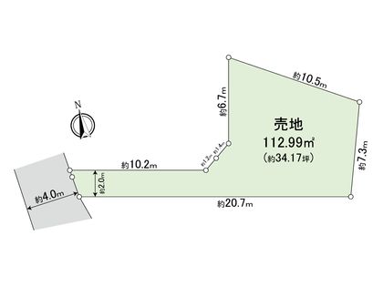 府中市四谷2丁目 土地 区画図
