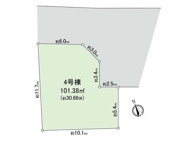 府中市四谷6丁目 土地 4区画 区画図 府中市四谷6丁目 土地 4区画 区画図