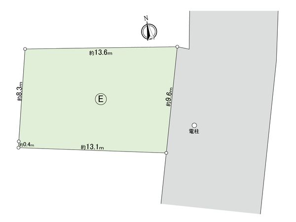 府中市日新町3丁目 土地E区画 区画図 府中市日新町3丁目 土地E区画 区画図