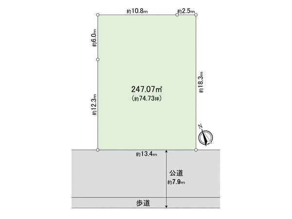 国立市富士見台1丁目 土地 区画図 国立市富士見台1丁目 土地 区画図
