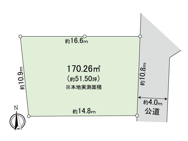 府中市若松町2丁目 土地 区画図 府中市若松町2丁目 土地 区画図