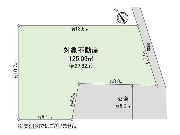 稲城市大丸 土地 I区画 区画図 稲城市大丸 土地 I区画 区画図