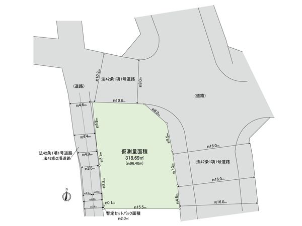 府中市宮西町4丁目 土地 区画図 府中市宮西町4丁目 土地 区画図