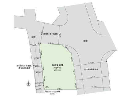 府中市宮西町4丁目 土地 区画図