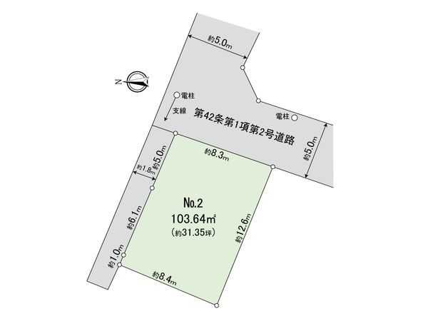 東京都府中市白糸台4丁目 土地 2区画 区画図 東京都府中市白糸台4丁目 土地 2区画 区画図