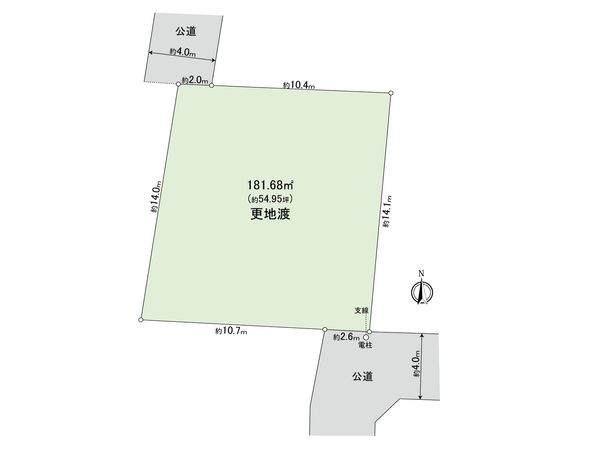 府中市本宿町3丁目 土地 区画図