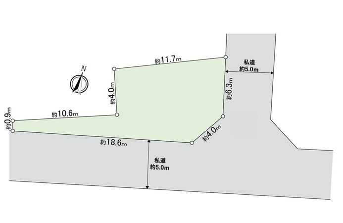 府中市是政1丁目 土地 区画図 府中市是政1丁目 土地 区画図
