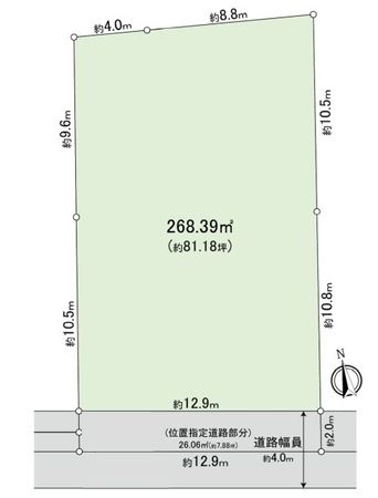 府中市住吉町2丁目 土地 区画図