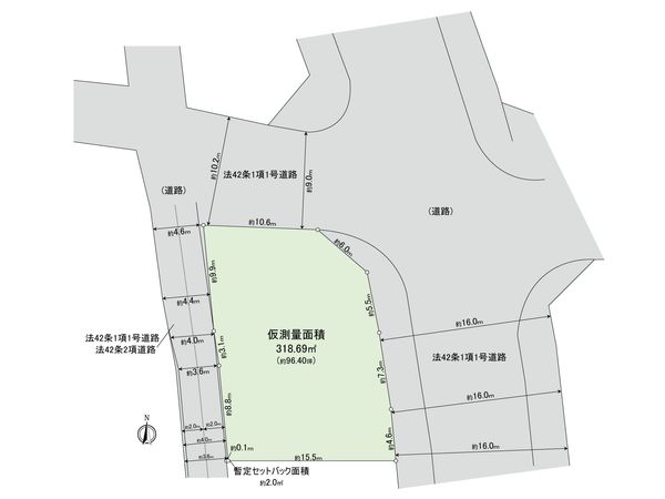 府中市宮西町4丁目 土地 区画図 府中市宮西町4丁目 土地 区画図