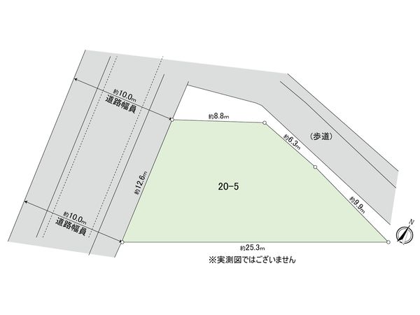 府中市是政6丁目 土地 区画図