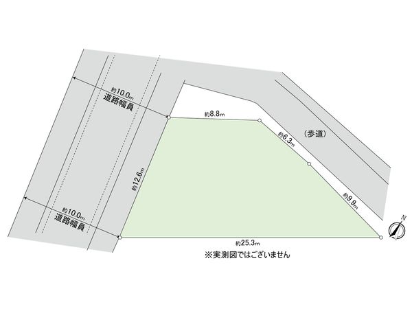 府中市是政6丁目 土地 区画図
