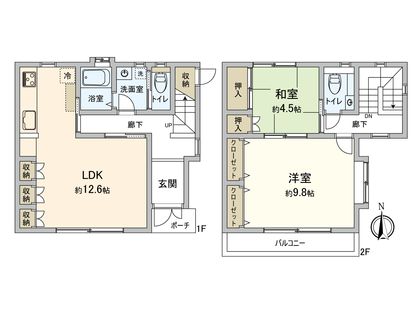 世田谷区北烏山3丁目 戸建 間取図(平面図)