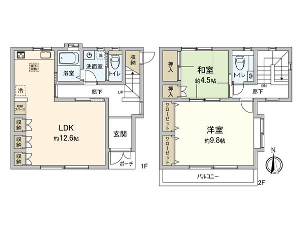 世田谷区北烏山3丁目 戸建 間取図(平面図)