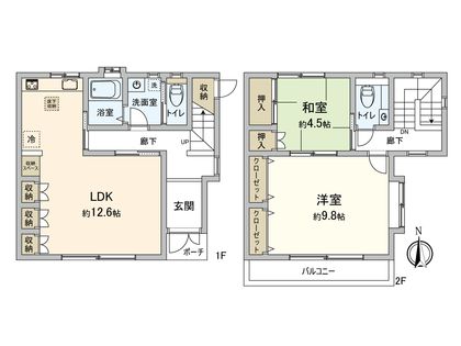 世田谷区北烏山3丁目 戸建 間取図(平面図)