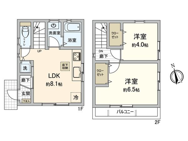 府中市天神町1丁目 新築戸建 間取図(平面図)