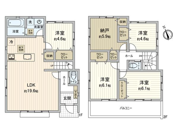 美好町三丁目 新築戸建 間取図(平面図) 美好町三丁目 新築戸建 間取図(平面図)