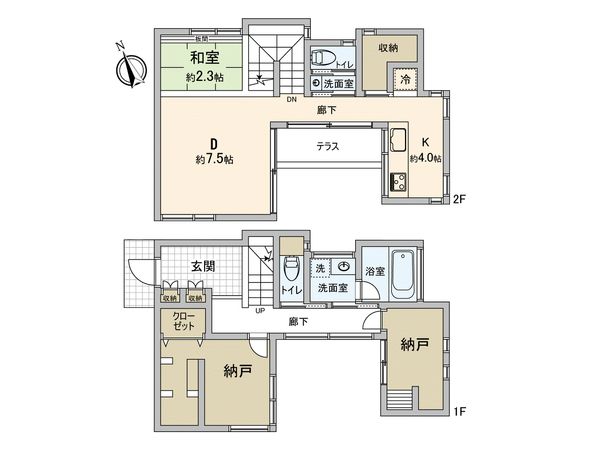府中市天神町2丁目 戸建 間取図(平面図) 府中市天神町2丁目 戸建 間取図(平面図)
