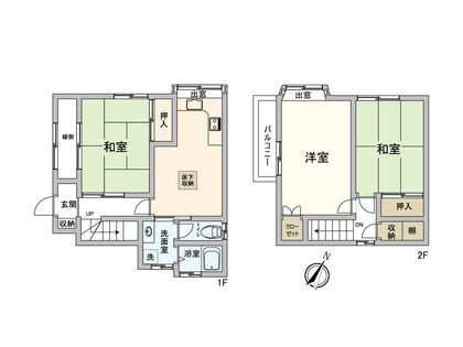 府中市住吉町1丁目 戸建 間取図(平面図)