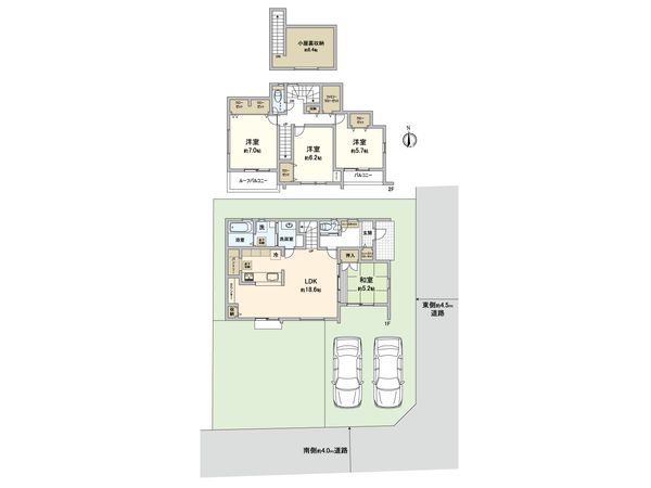 府中市武蔵台1丁目 新築戸建 間取図(平面図) 府中市武蔵台1丁目 新築戸建 間取図(平面図)