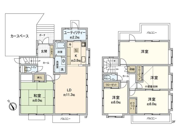 府中市押立町5丁目 戸建 間取図(平面図)