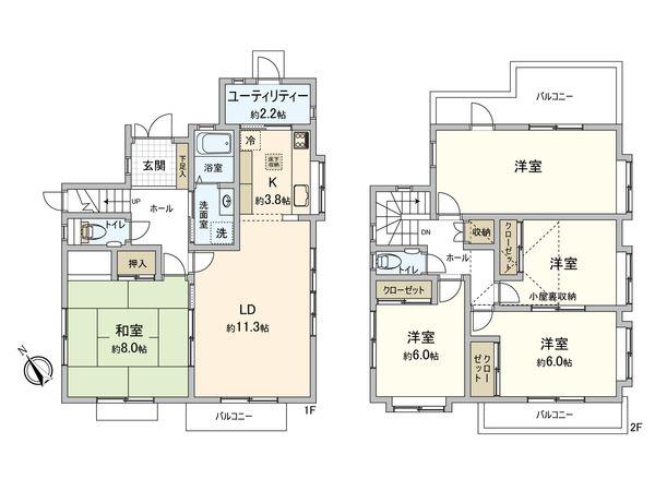府中市押立町5丁目 戸建 間取図(平面図)