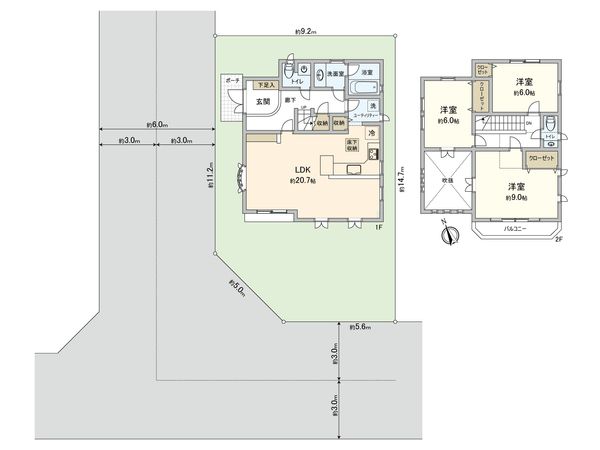 府中市分梅町5丁目 間取図(平面図)