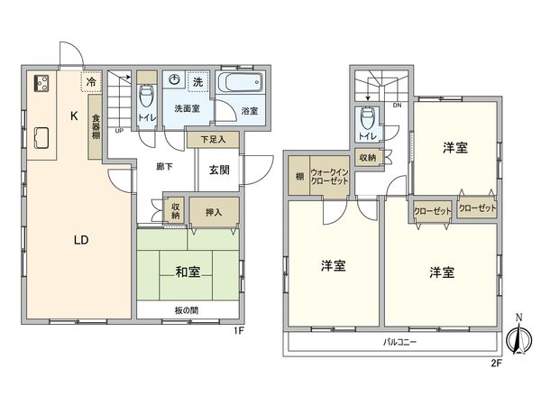 青梅市今井2丁目 戸建 間取図(平面図) 間取図(平面図)