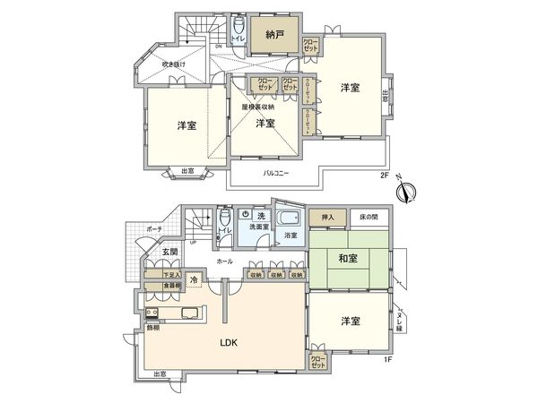 府中市西府町1丁目 戸建 間取図(平面図)
