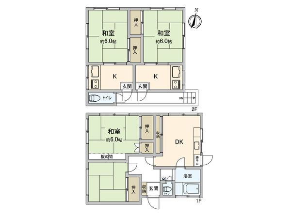 府中市小柳町1丁目 戸建 間取図(平面図)