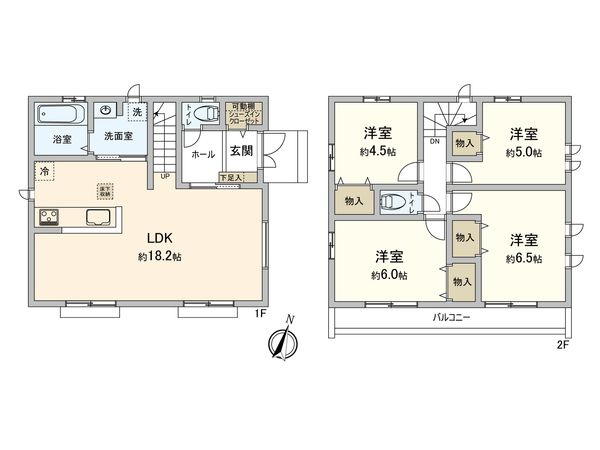 府中市日新町5丁目 新築戸建H号棟 間取図(平面図)