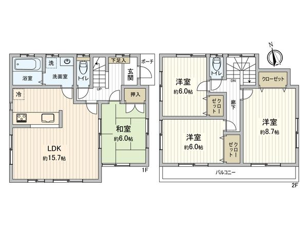 府中市四谷6丁目 戸建 間取図(平面図) 間取図(平面図)