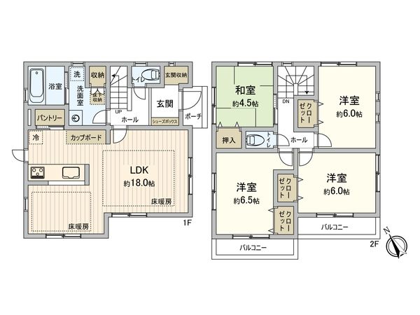 府中市四谷4丁目 戸建 間取図(平面図) 府中市四谷4丁目 戸建 間取図(平面図)