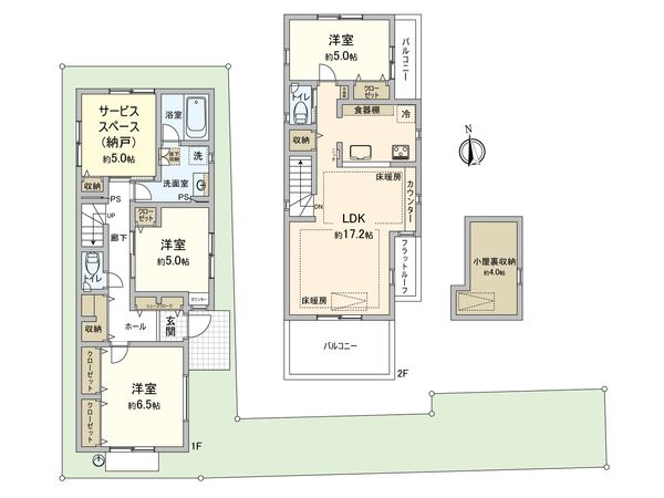 美好町3丁目 新築戸建 間取図(平面図) 美好町3丁目 新築戸建 間取図(平面図)