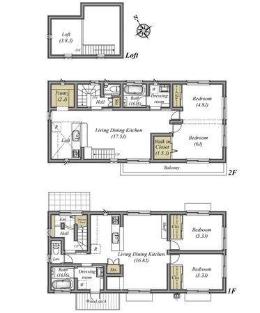 府中市清水が丘3丁目 戸建 間取図(平面図) 間取図(平面図)