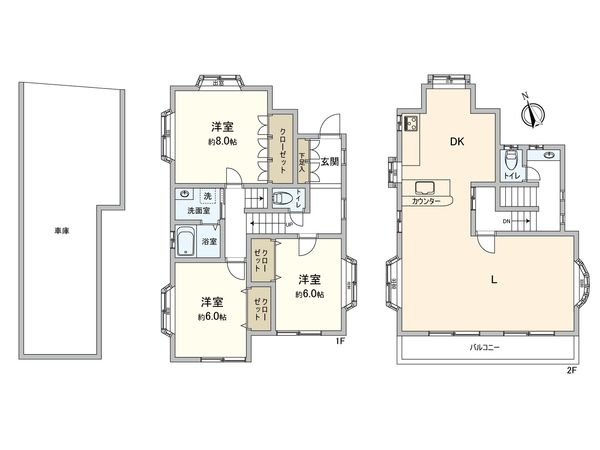府中市小柳町3丁目 戸建 間取図(平面図) 府中市小柳町3丁目 戸建 間取図(平面図)