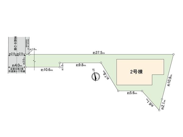 府中市西府町3丁目 新築戸建 2号棟 区画図
