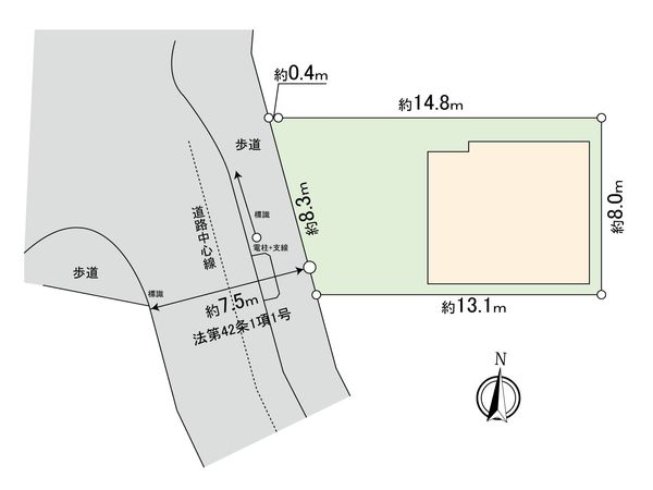 府中市南町2丁目 新築戸建1号棟 区画図 府中市南町2丁目 新築戸建1号棟 区画図
