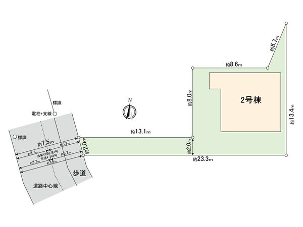 府中市南町2丁目 新築戸建2号棟 区画図 府中市南町2丁目 新築戸建2号棟 区画図