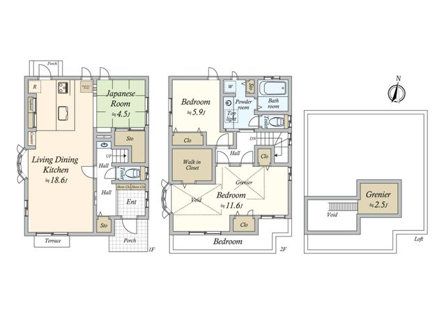日野市栄町3丁目 戸建 間取図(平面図)
