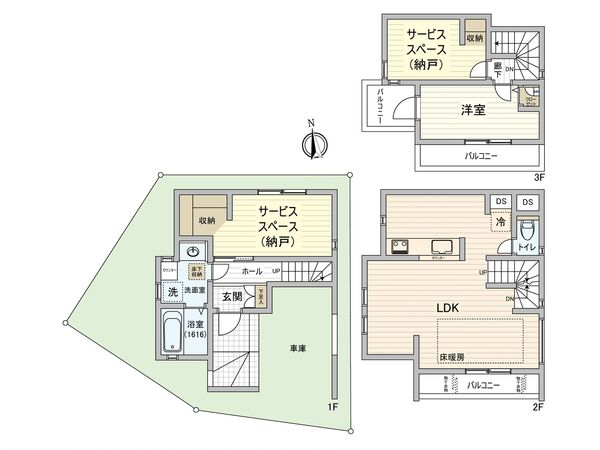 府中市小柳町2丁目 戸建 間取図(平面図)