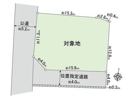 世田谷区松原1丁目【借地権付戸建】 区画図 区画図