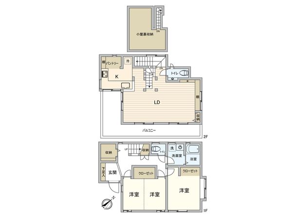 府中市四谷3丁目 戸建 間取図(平面図) 府中市四谷3丁目 戸建 間取図(平面図)