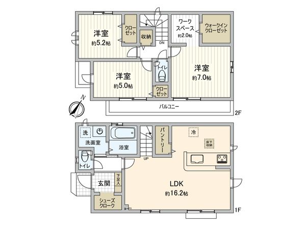 府中市四谷4丁目 新築戸建 10号棟 間取図(平面図) 府中市四谷4丁目 新築戸建 10号棟 間取図(平面図)