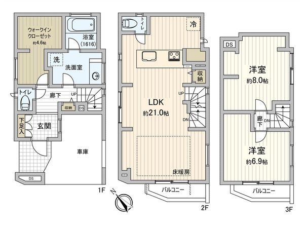 府中市小柳町2丁目 戸建 間取図(平面図) 府中市小柳町2丁目 戸建 間取図(平面図)